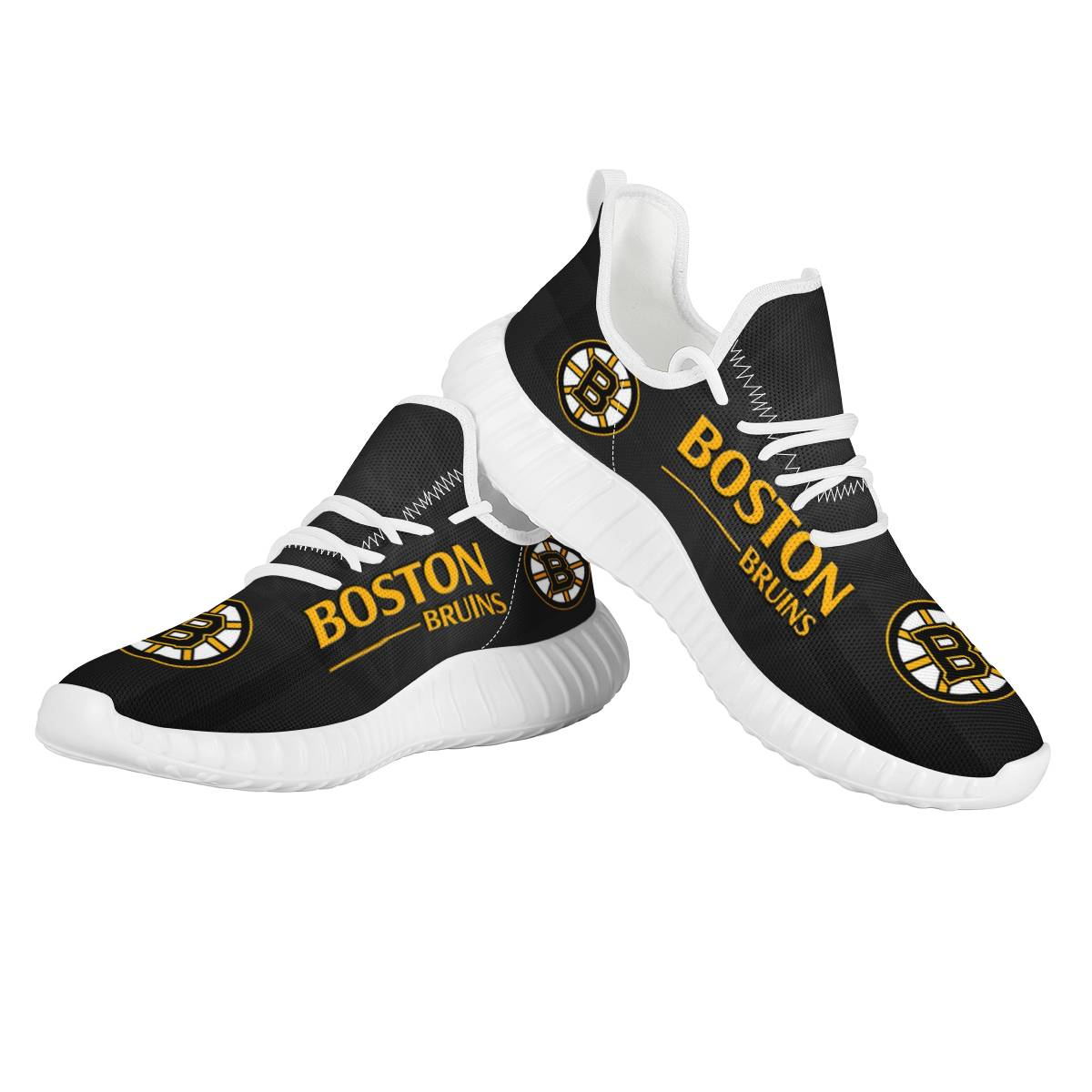 Women's NHL Boston Bruins Mesh Knit Sneakers/Shoes 004